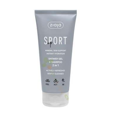 ШАМПОАН И ДУШ ГЕЛ 2 в 1 SPORT UP 200 мл / ZIAJA SPORT UP SHOWER GEL & SHAMPOO 2 in 1 