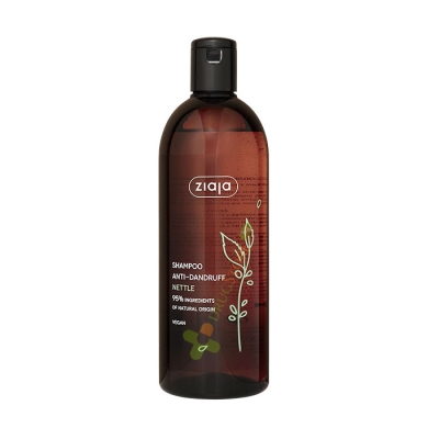 ШАМПОАН ПРОТИВ ПЪРХОТ С ЕКСТРАКТ ОТ КОПРИВА ЗА МАЗНА КОСА 500 мл / ZIAJA NETTLE SHAMPOO FOR ANTI - DANDRUFF ACTION
