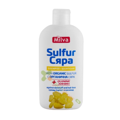 ШАМПОАН ЗА КОСА С ОРГАНИЧНА СЯРА И ХИНИН 200 мл / MILVA ORGANIC SULFUR AND QUININE SHAMPOO