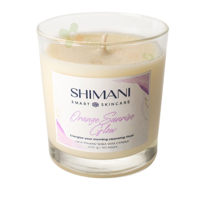 ШИМАНИ ЛУКСОЗНА АРОМАТНА СВЕЩ ПОРТОКАЛ 200 г / SHIMANI ORANGE SUNRISE GLOW HAND PAURED SHEA WAX CANDLE 