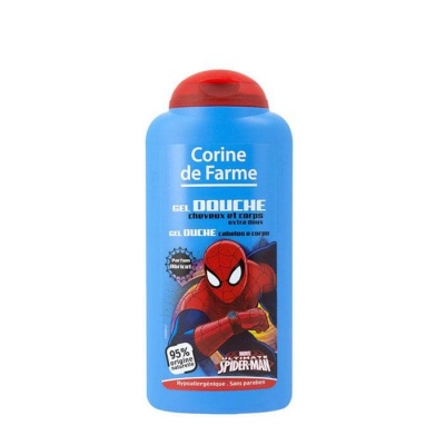 ДЕТСКИ ДУШ ГЕЛ ЗА КОСА И ТЯЛО СПАЙДЪРМЕН 250 мл. / CORINE DE FARME SHOWER GEL SPIDER-MAN FOR HAIR AND BODY