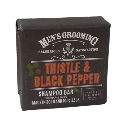 САПУН ЗА КОСА ТРЪН И ЧЕРЕН ПИПЕР 100 г / SCOTTISH FINE THISTLE AND BLACK PEPPER HAIR SOAP