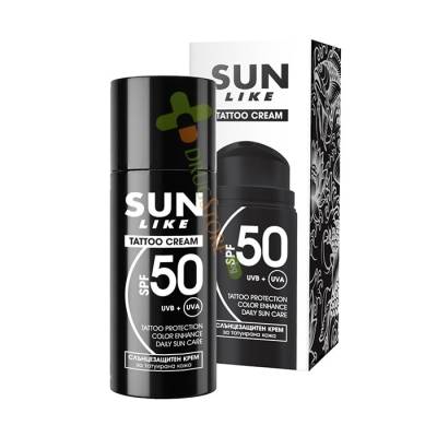 СЛЪНЦЕЗАЩИТЕН КРЕМ ЗА ТАТУИРАНА КОЖА SPF50 100 мл / SUN LIKE TATTOO CREAM SPF50 