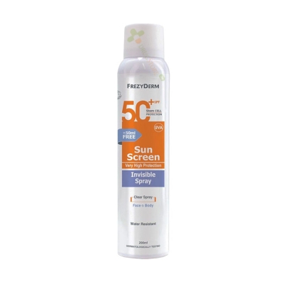 СЛЪНЦЕЗАЩИТЕН НЕВИДИМ СПРЕЙ SPF 50+ 200 мл / FREZYDERM SUN SCREEN INVISIBLE SPRAY SPF50+ 
