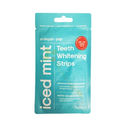 ИЗБЕЛВАЩИ ЛЕНТИ ЗА ЗЪБИ МЕНТА 7 броя / SMILEPEN POP WHITENING STRIPS ICED MINT