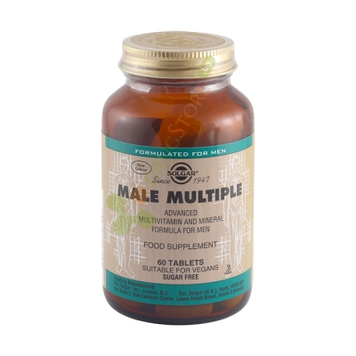 СОЛГАР МУЛТИВИТАМИНИ ЗА МЪЖЕ таблетки 60 броя / SOLGAR MALE MULTIPLE