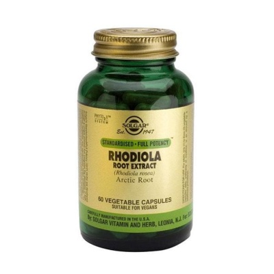СОЛГАР ЕКСТРАКТ ОТ ЗЛАТЕН КОРЕН (РОДИОЛА РОЗЕА КОРЕН) капсули 60 броя / SOLGAR RHODIOLA ROOT EXTRACT