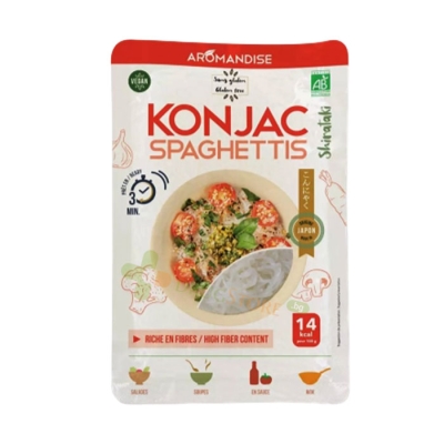СПАГЕТИ КОНДЖАК И ОРИЗОВО БРАШНО 150 г / AROMANDISE KONJAC SPAGETTI SHIRATAKI
