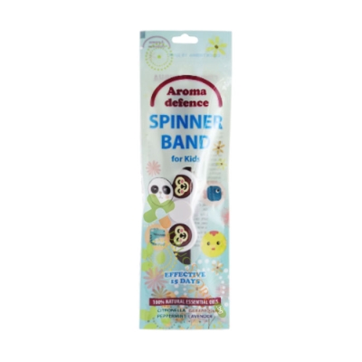 СПИНЪР ГРИВНА ЗА ДЕЦА С АРОМАТ НА ЦИТРОНЕЛА И ГЕРАНИОЛ / AROMA DEFENCE SPINNER BAND FOR KIDS WITH CITRONELLA & GERANIOL OILS
