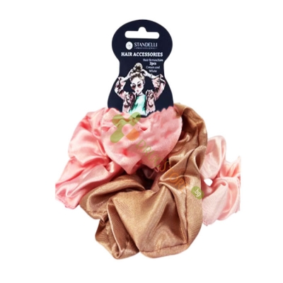 СТАНДЕЛИ БЛЕСТЯЩ СКРЪНЧИ ЛАСТИК ЗА КОСА модел 0780933 3 броя / STANDELLI  SHINY HAIR SCRUNCHIES model 0780933