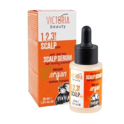 СТИМУЛИРАЩ СЕРУМ 1, 2, 3 SCALP CARE ПРОТИВ КОСОПАД С АРГАН 30 мл / VICTORIA BEAUTY 1, 2, 3 SCALP CARE ANTI-HAIR LOSS SCALP SERUM 