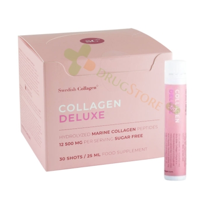 СУИДИШ НУТРА РИБЕН КОЛАГЕН ДЕЛУКС флакон 25 мл 30 броя / SWEDISH NUTRA FISH COLLAGEN DELUXE shot 25 ml 