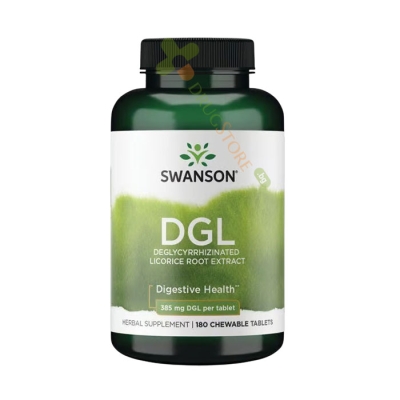 СУОНСЪН ЕКСТРАКТ ОТ КОРЕН НА ЖЕНСКО БИЛЕ DGL С ДЕГЛИЦИРИЗИРАНО ДЕЙСТВИЕ дъвчащи таблетки 385 мг 180 броя / SWANSON DGL DEGLYCYRRHIZINATED LICORICE ROOT EXTRACT 