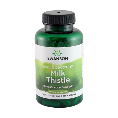 СУОНСЪН БЯЛ ТРЪН капсули 500 мг 100 броя / SWANSON FULL SPECTRUM MILK THISTLE DETOXIFICATION SUPPORT 