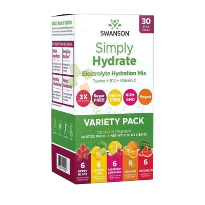 СУОНСЪН ХИДРАТИРАЩА ЕЛЕКРОЛИТНА СМЕС саше 30 броя / SWANSON ELECTROLYTE HYDRATION MIX sachet 