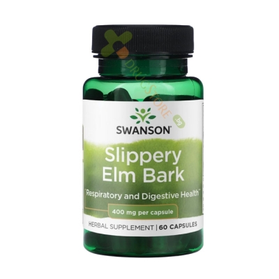 СУОНСЪН КОРА ОТ ХЛЪЗГАВ БРЯСТ капсули 400 мг 60 броя / SWANSON SLIPERY ELM BARK