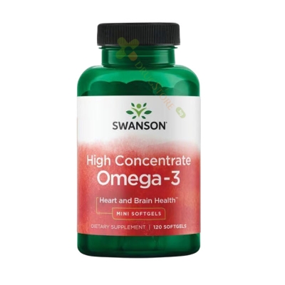 СУОНСЪН ОМЕГА 3 ВИСОКА КОНЦЕНТАРЦИЯ капсули 120 броя / SWANSON OMEGA 3 HIGH CONCENTRATE