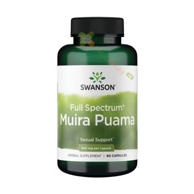 СУОНСЪН ПЪЛНОСПЕКТЪРНА МУИРА ПУАМА капсули 400 мг 90 броя / SWANSON FULL SPECTRUM MUIRA PUAMA 