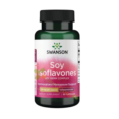 СУОНСЪН СОЕВИ ИЗОФЛАВОНИ капсули 750 мг 60 броя / SWANSON SOY ISOFLAVONES