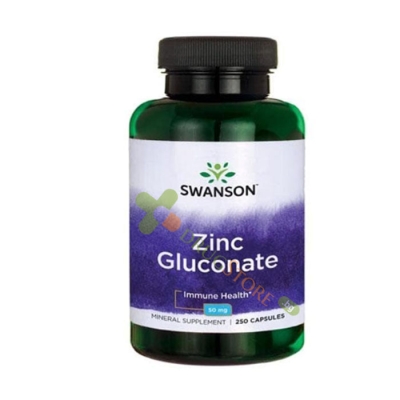 СУОНСЪН ЦИНК (ГЛЮКОНАТ) капсули 50 мг 250 броя / SWANSON ZINC GLUCONATE