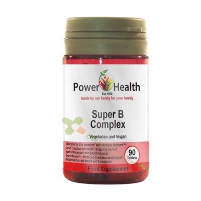 СУПЕР B КОМПЛЕКС таблетки 90 броя / POWER HEALTH SUPER B COMPLEX 