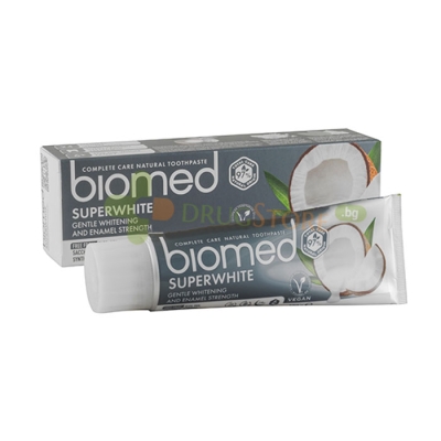 СУПЕР ИЗБЕЛВАЩА ПАСТА ЗА ЗЪБИ БИОМЕД 100 г / BIOMED SUPERWHITE TOOTHPASTE 