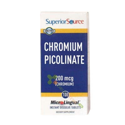ХРОМ ПИКОЛИНАТ сублингвални таблетки 200 мкг 100 броя / SUPERIOR SOURCE CHROMIUM PICOLINATE