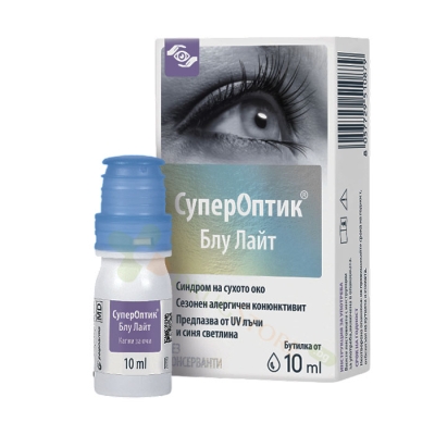 СУПЕРОПТИК БЛУ ЛАЙТ капки 10 мл / POLPHARMA SUPEROPTIC BLUE LIGHT drops 