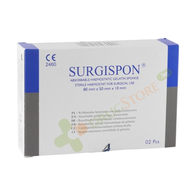 СЪРДЖИСПОН ЖЕЛАТИНОВА ГЪБА 2 броя / CAPEYPHARMA SURGISPON ABSORBABLE GELATIN SPONGE HAEMOSTATIC
