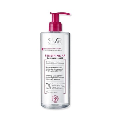 СЕНСИФИН АР МИЦЕЛАРНА ВОДА УСПОКОЯВАЩА 400 мл. / SVR SENSIFINE AR SOOTHING ANTI - REDNESS CLEANSING MICELLAR WATER 400 ml.