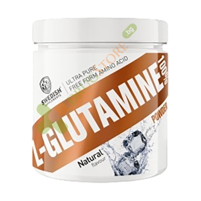 L-ГЛУТАМИН 100% прах 250 г / SWEDISH SUPPLEMENTS L-GLUTAMINE 100%
