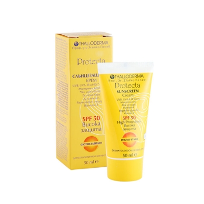 СЛЪНЦЕЗАЩИТЕН КРЕМ ЗА ЛИЦЕ SPF50 50 мл / THALLODERMA PROTECTA SUN SCREEN CREAM SPF50