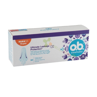 ТАМПОНИ O.B. ЕКСТРА ПРОТЕКТ СУПЕР 16 броя / JOHNSON & JOHNSON TAMPONS O.B. EXTRA PROTECT SUPER 