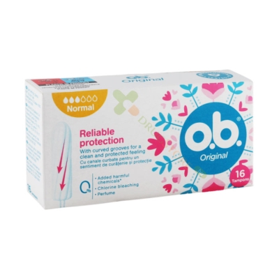 ТАМПОНИ О.В. НОРМАЛ ПРОТЕКШЪН 16 броя / O.B. TAMPONS NORMAL RELIABLE PROTECTION