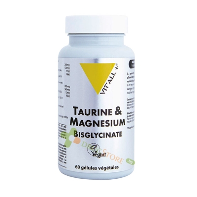 ТАУРИН + МАГНЕЗИЙ (БИСГЛИЦИНАТ) капсули 60 броя / VIT`ALL+ TAURINE + MAGNESIUM BISGLYCINATE 