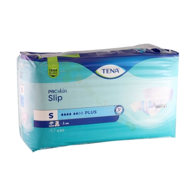 ПЕЛЕНИ ЗА ВЪЗРАСТНИ PROSKIN SLIP PLUS размер S 30 броя / TENA ADULT DIAPERS PROSKIN SLIP PLUS