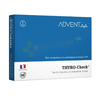 ТЕСТ ЗА ФУНКЦИЯ НА ЩИТОВИДНА ЖЛЕЗА (TSH) 1 брой / ADVENT LIFE THYRO-CHECK THYROID FUNCTION TEST (TSH) 