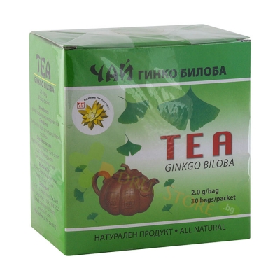 ЗЕЛЕН ЧАЙ И ГИНКО БИЛОБА филтър 30 броя / TNT 21 GREEN TEA AND GINKGO BILOBA