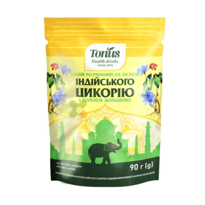 ТОНУС РАЗТВОРИМА НАПИТКА ЦИКОРИЯ С ЖЕНШЕН 90 г / TONUS CHICORY WITH GINSENG INSTANT DRINK