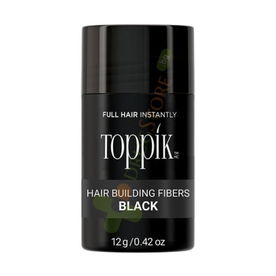 ТОППИК ФИБРИ ЗА КОСА ЧЕРНО 12 г / TOPPIK HAIR BUILDING FIBERS BLACK 