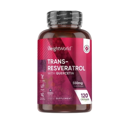 ТРАНС РЕСВЕРАТРОЛ+КВЕРЦЕТИН капсули 120 броя / WEIGHT WORLD TRANS RESVERATROL+KVERCETIN 