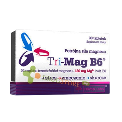 ТРИ-МАГ В6 таблетки 30 броя / OLIMP LABS TRI-MAG B6