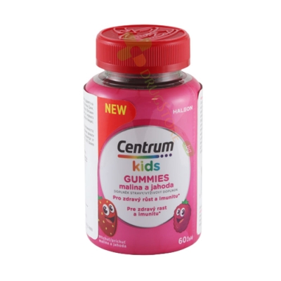 ЦЕНТРУМ МУЛТИФРУТ КИДС ЯГОДА И МАЛИНА желирани таблетки 60 броя / HALEON CENTRUM KIDS MULTIFRUIT STRAWBERRY & RASPBERRY 