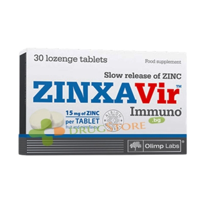 ЦИНЕКСАВИР ИМУНО таблетки за смучене 30 броя / OLIMP LABS ZINXAVIR IMMUNO lozenges