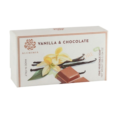 ТВЪРД САПУН ВАНИЛИЯ И ШОКОЛАД 200 г / ALCHIMIA SOAP FINE VEGETABLE SOAP VANILLA & CHOCOLATE 