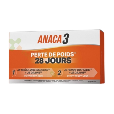 28-ДНЕВНА ПРОГРАМА ОТСЛАБВАНЕ 3 В 1 капсули 56 броя / ANACA 3 28-DAYS WEIGHT LOSS PROGRAM 3 IN 1