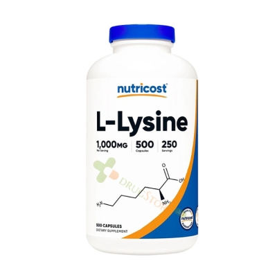 L-ЛИЗИН капсули 500 мг 500 броя / NUTRICOST L-LYSINE