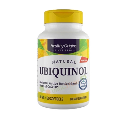 УБИКВИНОЛ капсули 50 мг 60 броя / HEALTHY ORIGINS UBIQUINOL  