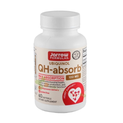 УБИКВИНОЛ QH - ABSORB софтгел капсули 100 мг 60 броя / JARROW FORMULAS UBIQUINOL QH - ABSORB