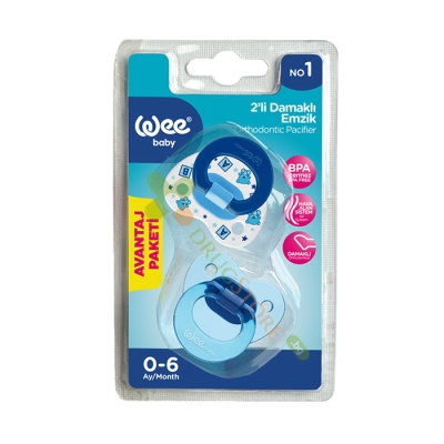 УИ БЕЙБИ ОРТОДОНТИЧНА ЗАЛЪГАЛКА 0-6 месеца 2 броя / WEE BABY ORTHODONTIC PACIFIER 0-6 months